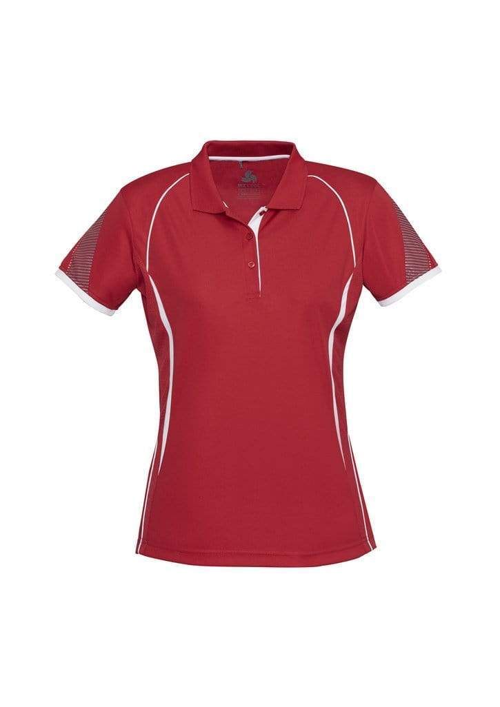 Biz Collection Casual Wear 8 / Red/White Biz Collection Razor Ladies Polo P405LS