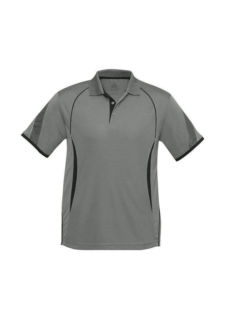 Biz Collection Casual Wear S / Ash/Black Biz Collection Razor Mens Polo Shirt Biz Cool™ P405MS