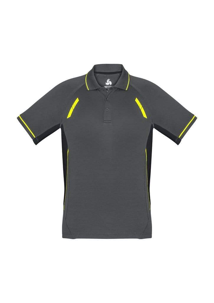 Biz Collection Casual Wear Grey/Black/Fluoro Yellow / 4 Biz Collection Renegade Kids Polo P700KS