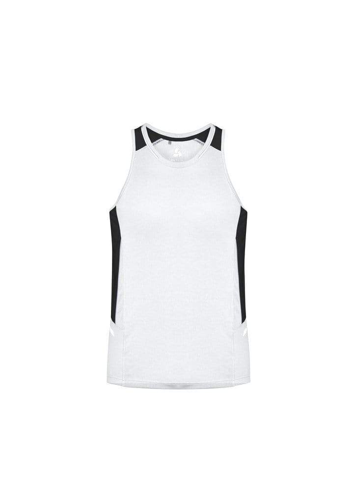 Biz Collection Casual Wear White/Black/Silver / XS Biz Collection Renegade Mens Singlet SG702M