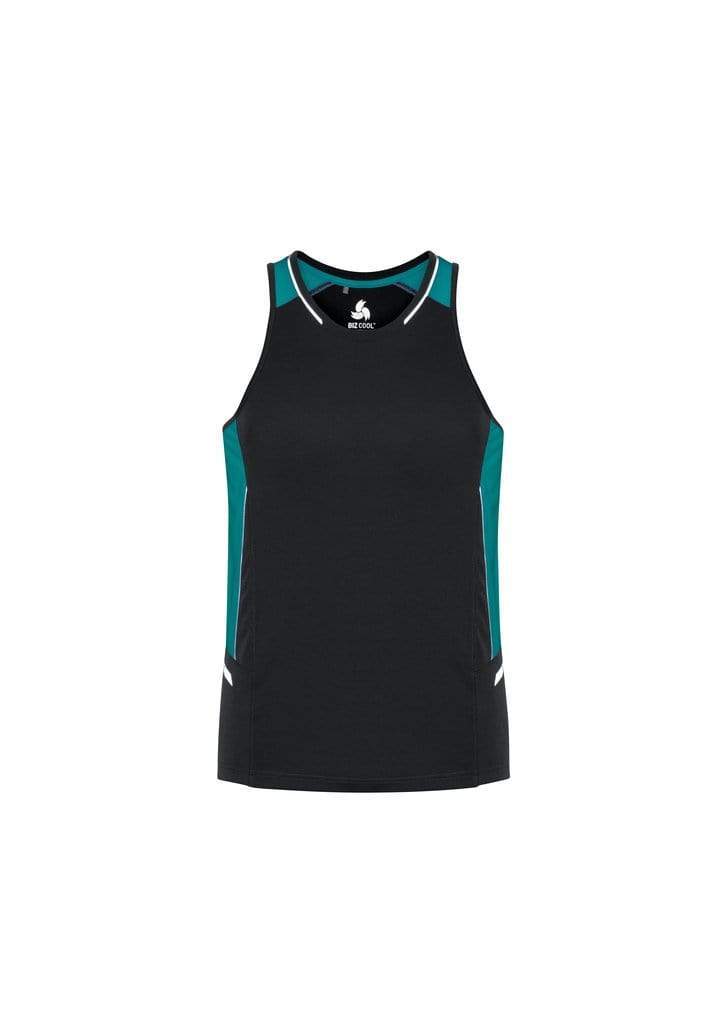 Biz Collection Casual Wear Black/Teal/Silver / XS Biz Collection Renegade Mens Singlet SG702M