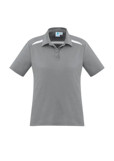 Biz Collection Sonar Ladies Polo P901LS Casual Wear Biz Collection 6 Silver/White 