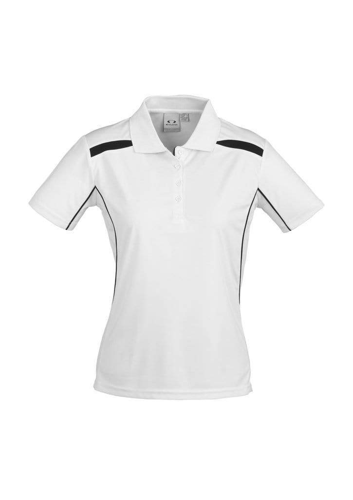 Biz Collection Casual Wear 8 / White/Black Biz Collection United Ladies Polo P244LS