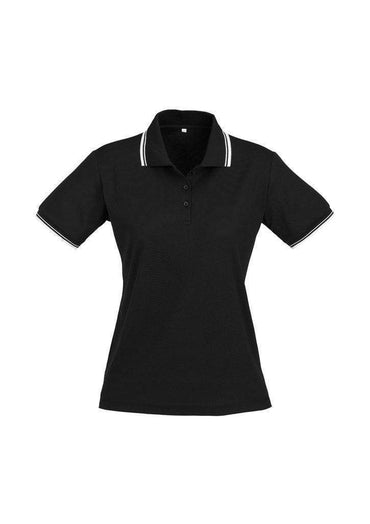 Biz Collection Casual Wear Black/White/White / 8 Biz Collection Women’s Cambridge Polo P227LS