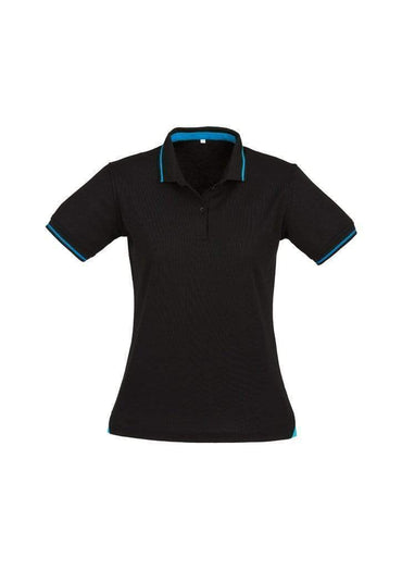 Biz Collection Casual Wear Black/Cyan / 8 Biz Collection Women’s Jet Polo P226LS