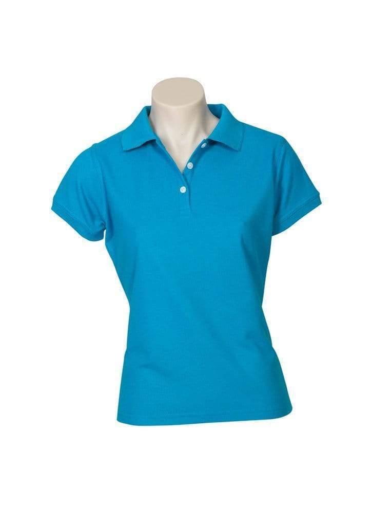 Biz Collection Casual Wear Cyan Blue / 6 Biz Collection Women’s Neon Polo P2125