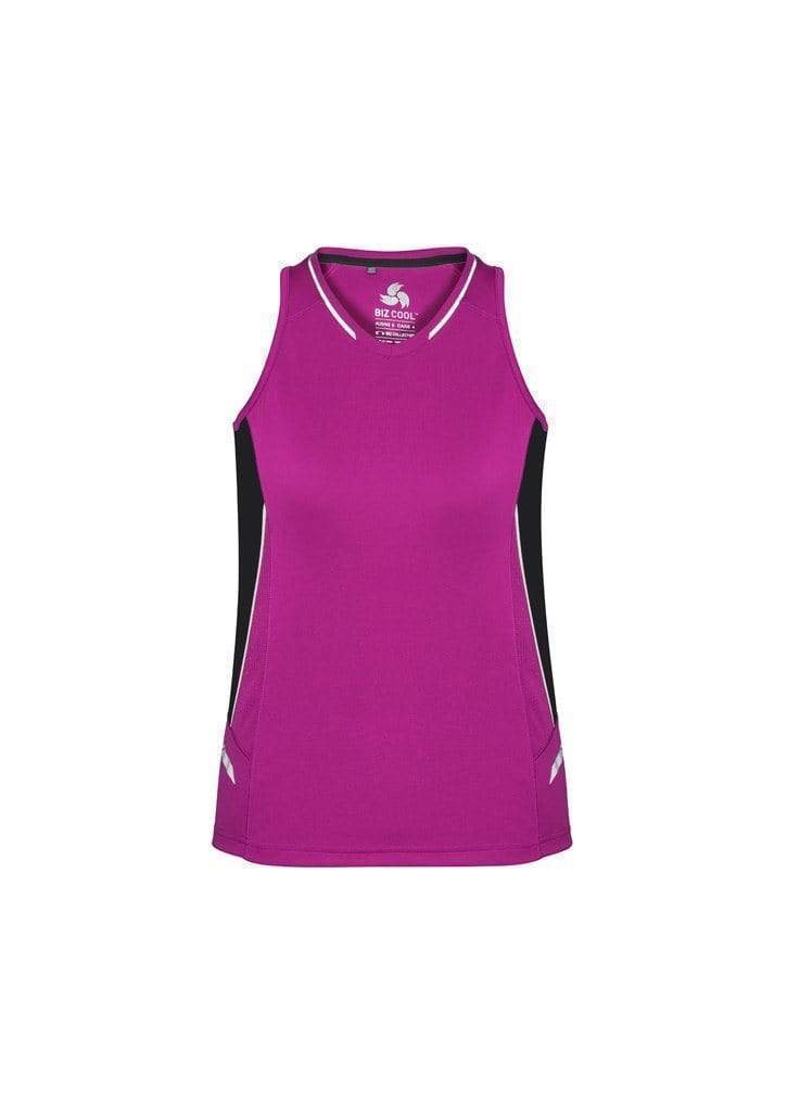 Biz Collection Casual Wear Magenta/Black/Silver / 6 Biz Collection Women’s Renegade Singlet SG702L