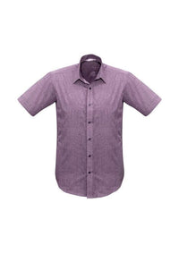 Biz Collection Corporate Wear Plum / XS Biz Collection Men’s Trend Short Sleeve Shirt S622ms