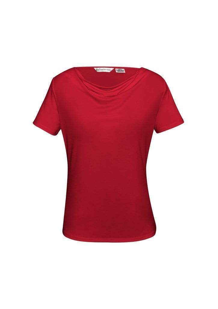 Biz Collection Corporate Wear Red / 6 Biz Collection Women’s Ava Drape Knit Top K625ls