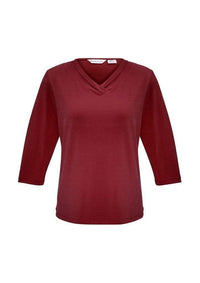 Biz Collection Corporate Wear Cherry / 6 Biz Collection Women’s Lana 3/4 Sleeve Top K819lt