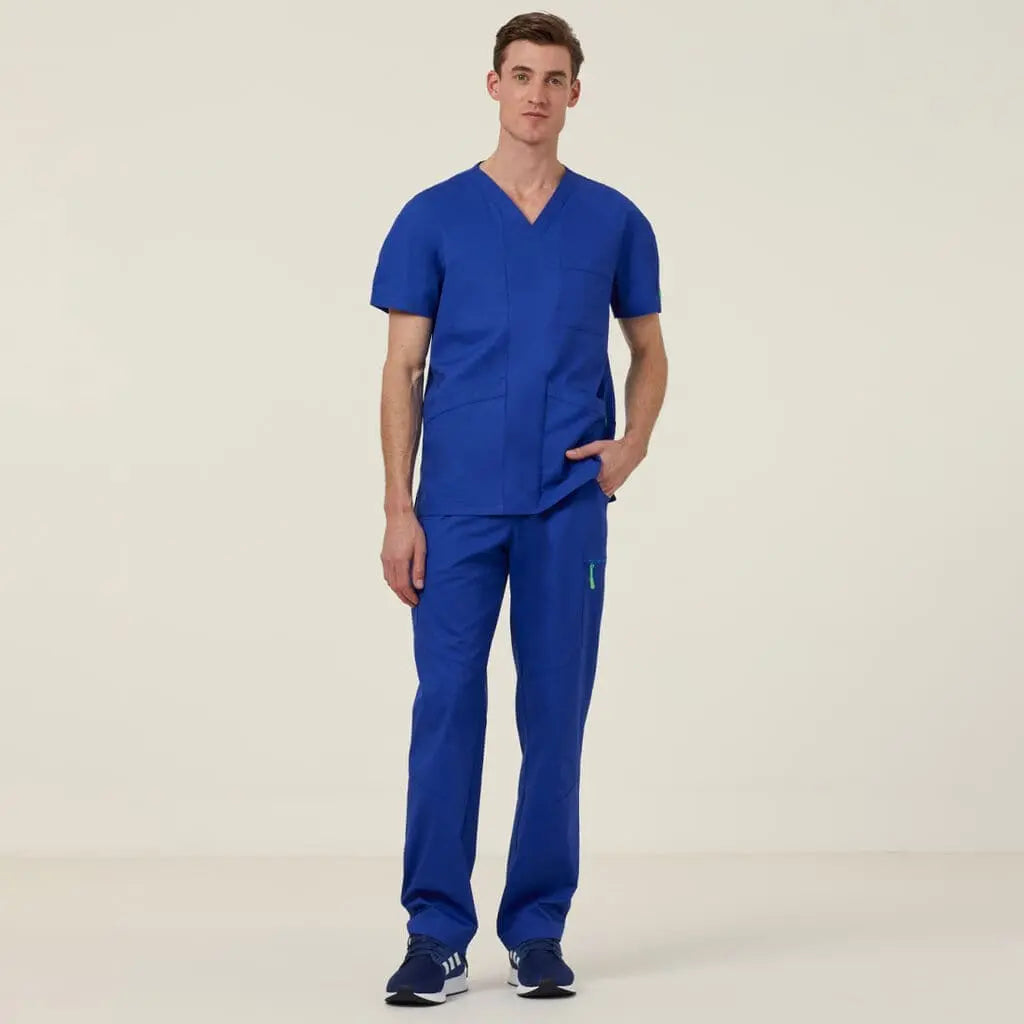Carl V Neck Scrub Top  CATRFV-BLA - Simply Scrubs Australia