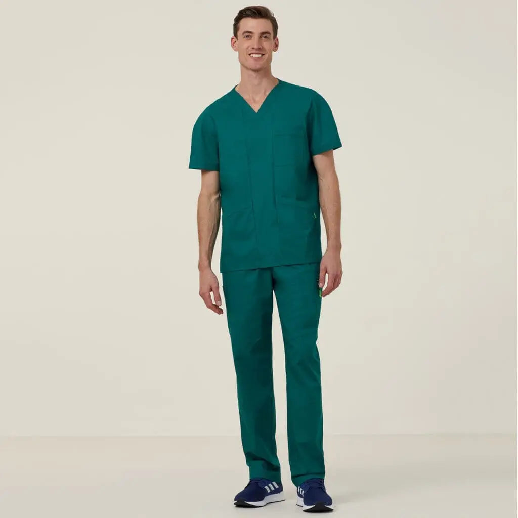 Carl V Neck Scrub Top  CATRFV-BLA - Simply Scrubs Australia