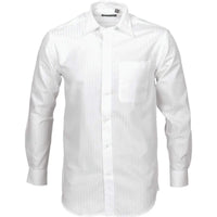 DNC Workwear Corporate Wear White / 37 DNC WORKWEAR Men’s Tonal Stripe Long Sleeve Shirt 4156