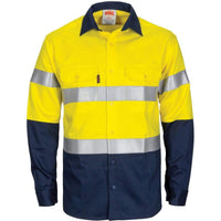Dnc Workwear Patron Saint Flame Retardant Two-tone Long Sleeve Cotton Shirt With 3m Fr Tape - 3409 Metro Workwear.