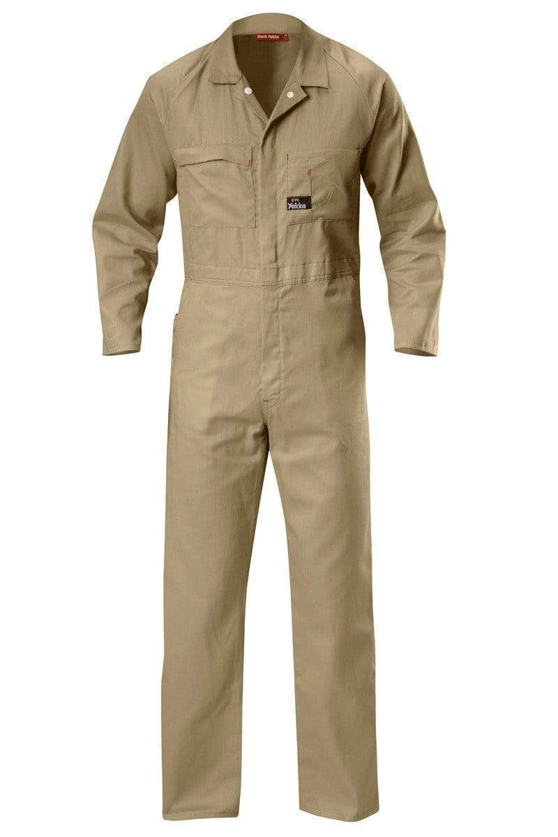 Hard Yakka Light Weight Coverall Y00030 Work Wear Hard Yakka Khaki 72 R 