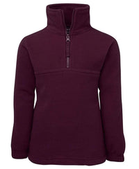 Jb's Wear Active Wear Maroon / 4 JB'S Kids 1/2 Zip Polar Jacket 3KP