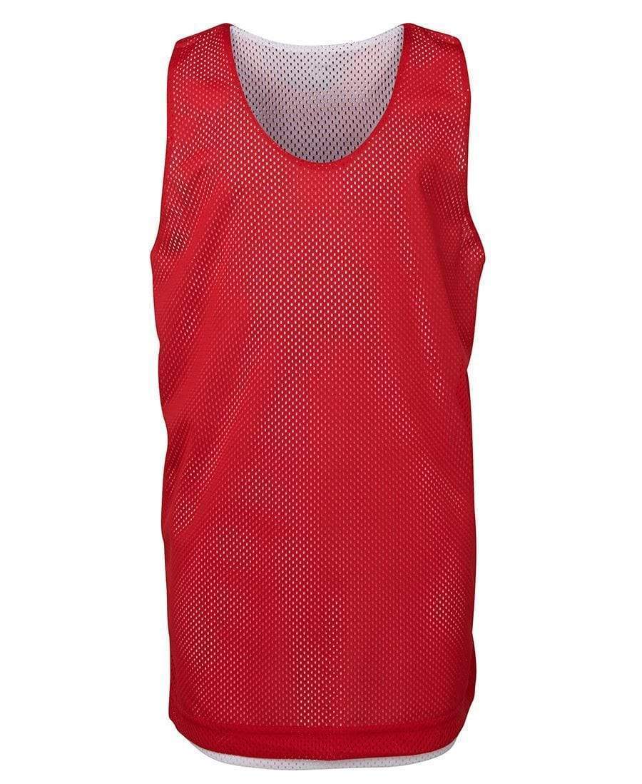 Jb's Wear Active Wear Red/White / 6 JB'S Kids and Adults Reversible Training Singlet 7KBS2