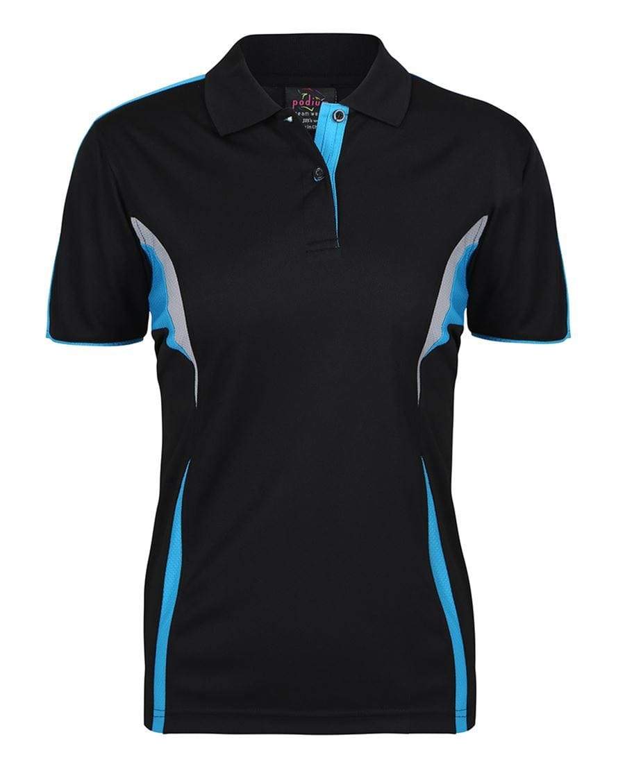 Jb's Wear Casual Wear Black/Aqua/Grey / 8 JB'S Women’s Cool Polo 7COP1