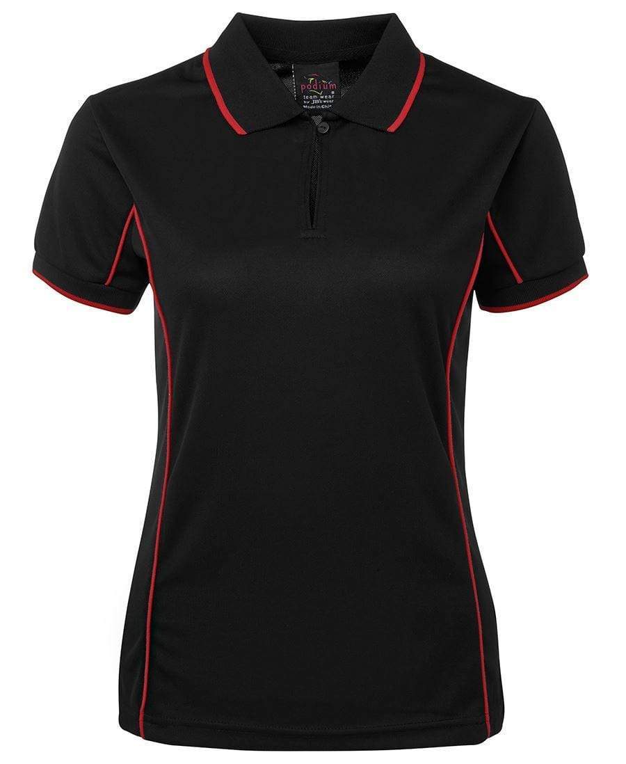 Jb's Wear Casual Wear Black/Red / 8 JB'S Women’s Piping Polo 7LPI