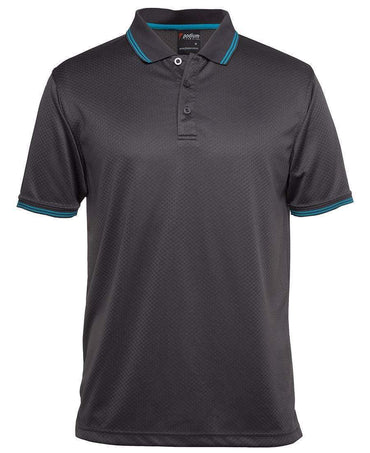 Jb's Wear Casual Wear Charcoal/Aqua / S JB'S Jacquard Contrast Polo 7JCP