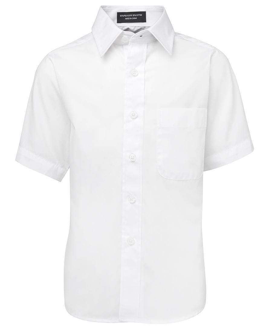 JB'S Kids Long Sleeve and Short Sleeve Poplin Shirt 4PK Corporate Wear Jb's Wear White Short Sleeves 4 