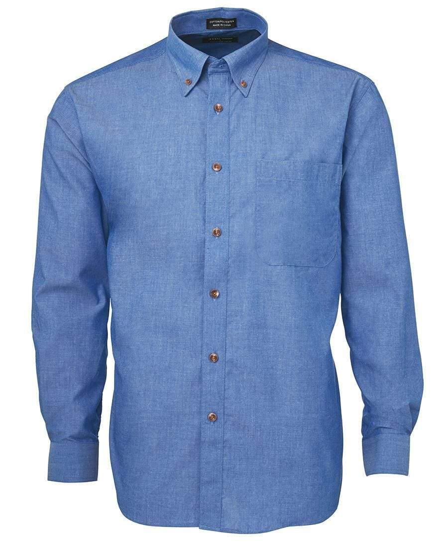 Jb's Wear Corporate Wear JB'S Long Sleeve Indigo Chambray Shirt 4IC