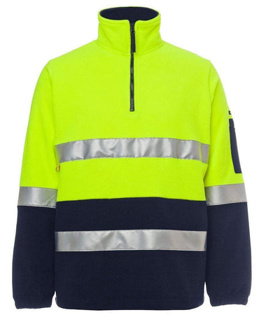 Jb's Wear Work Wear Lime/Navy / S JB'S Hi-Vis 1/2 Zip Polar Fleece Sweat 6DNPF