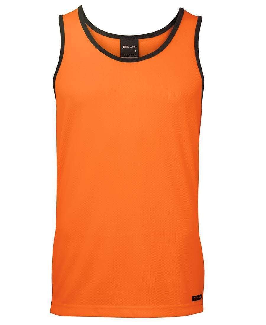 Jb's Wear Work Wear Orange/Navy / XS JB'S Hi-Vis Contrast Singlet 6HCS4