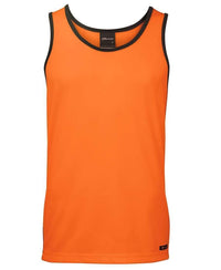 Jb's Wear Work Wear Orange/Navy / XS JB'S Hi-Vis Contrast Singlet 6HCS4