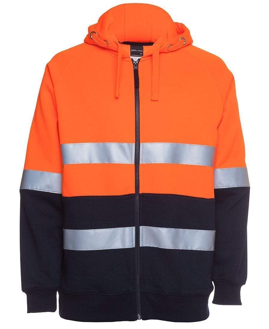 Jb's Wear Work Wear JB'S Hi-Vis Full Zip Fleecy Hoodie 6DNH