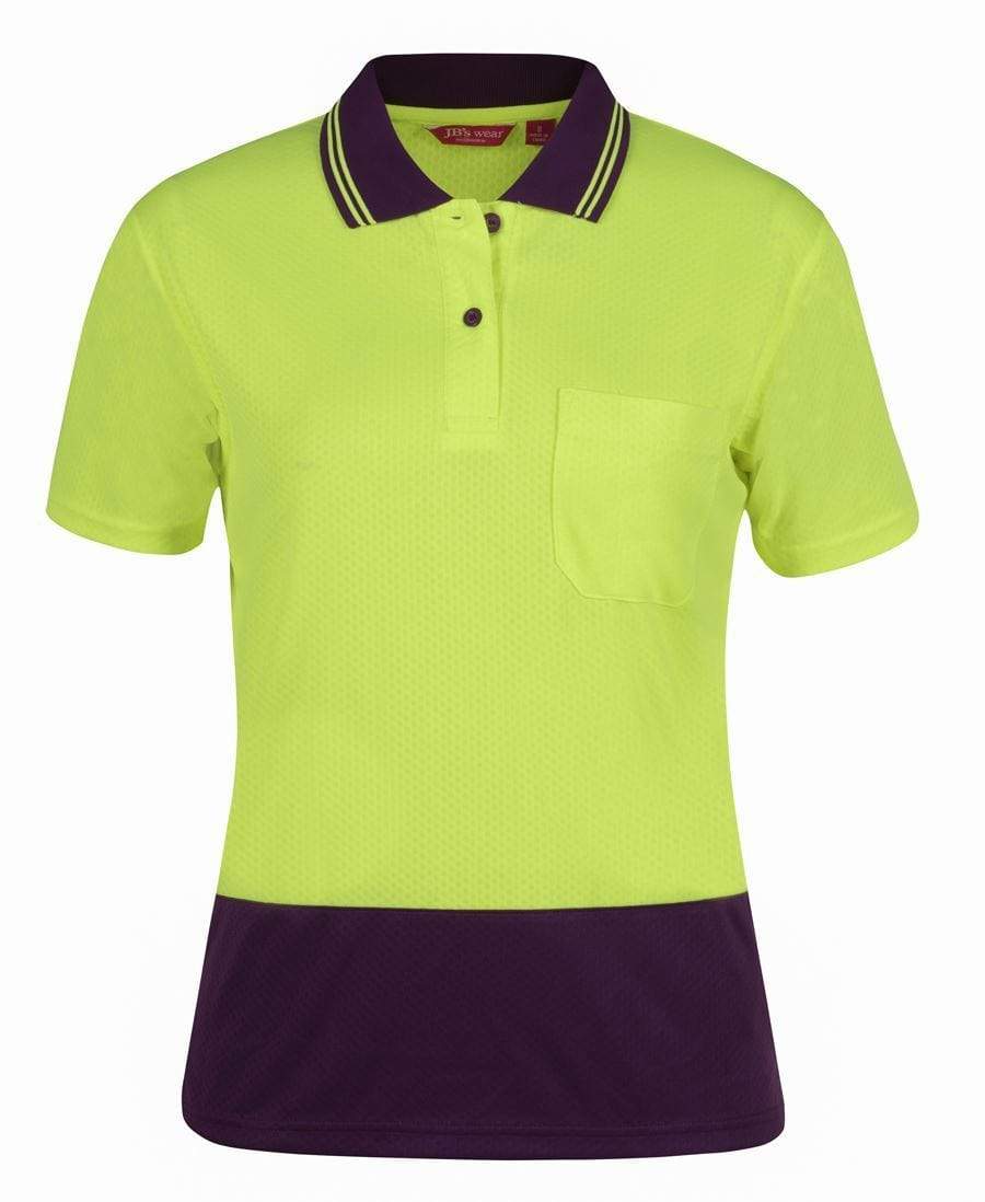 Jb's Wear Work Wear JB'S Hi-Vis Ladies Short Sleeve Jacquard Polo 6HJS1