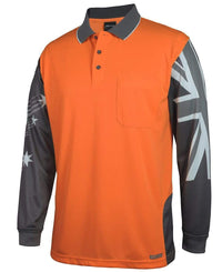 JB'S Wear Work Wear JB's Hi vis long sleeve Southern Cross polo 6HSCL