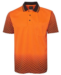 Jb's Wear Work Wear Orange/Black / XS JB'S Hi-Vis Net Sub Polo 6HVNS