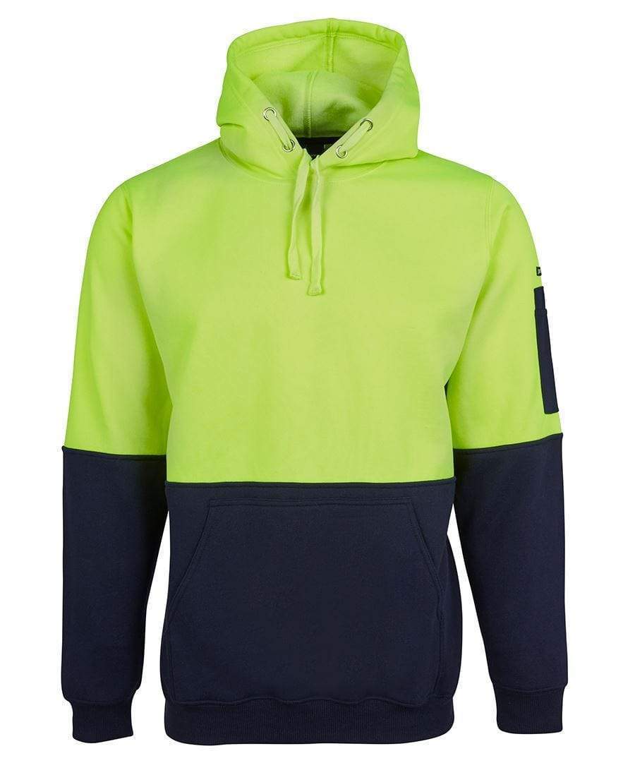 Jb's Wear Work Wear Lime/Navy / XS JB'S Hi-Vis Pull Over Hoodie 6HVPH