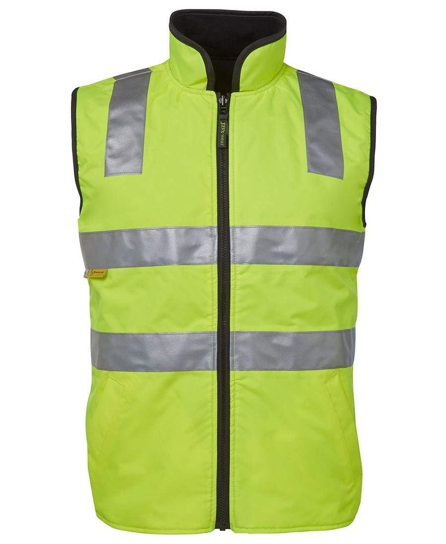 Jb's Wear Work Wear Lime/Black / S JB'S Hi-Vis Reversible Vest 6D4RV