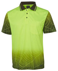 Jb's Wear Work Wear Lime/Black / XS JB'S Hi-Vis Short Sleeve Web Polo 6WPS