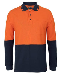 JB'S Wear Work Wear Orange/Navy / 2XS JB's hi vis tradiotional pique polo shirt 6HVQL