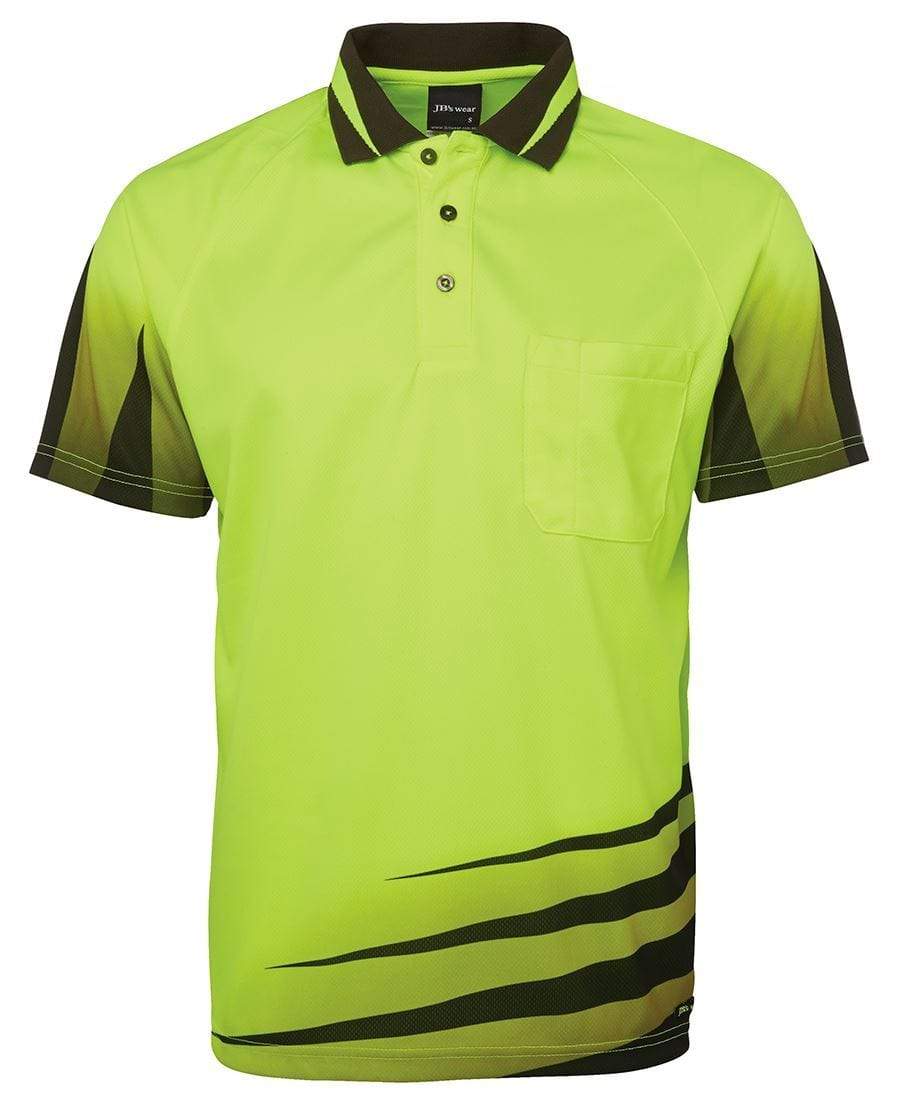 Jb's Wear Work Wear Lime/Black / XS JB'S Hi-Vis Rippa Sub Polo 6HVRS