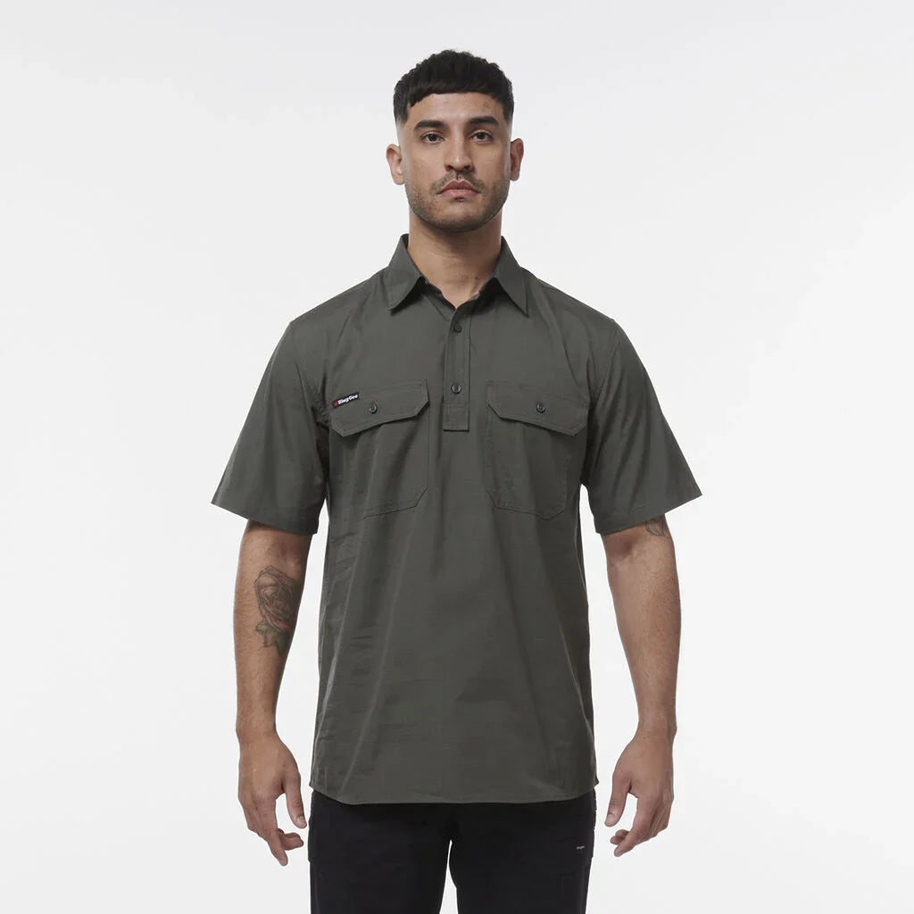 KingGee Workcool Vented Closed Front Short Sleeve Shirt K14032