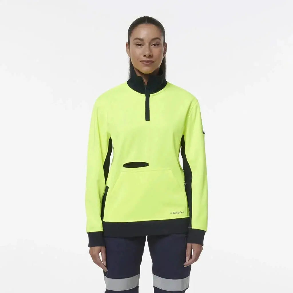 Kinggee Women's Spliced 1/4 Zip Fleece K45008 