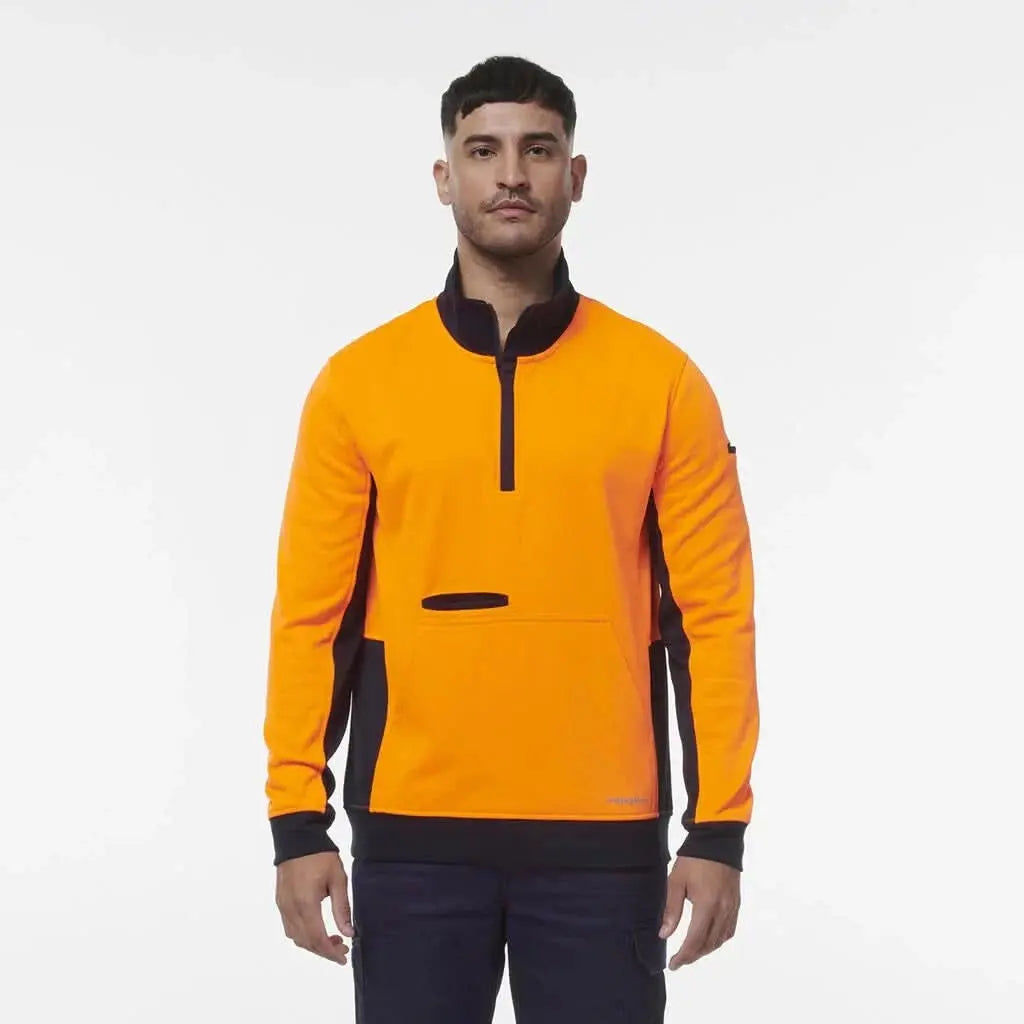 KingGee Hi Vis Spliced 1/4 Zip Fleece K55047 