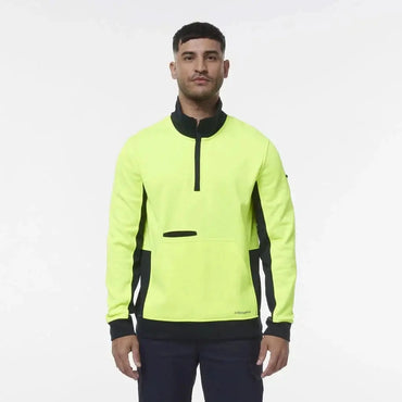 KingGee Hi Vis Spliced 1/4 Zip Fleece K55047 
