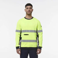 KingGee Hi Vis Spliced Taped Crew Neck Fleece K55058 