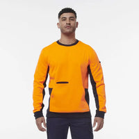 KingGee Hi Vis Spliced Crew Neck Fleece K55062 