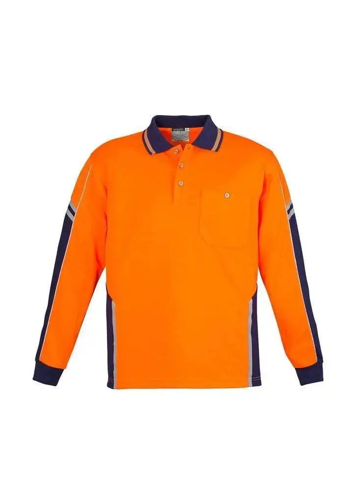 SYZMIK Men’s Hi Vis Squad L/S Polo ZH238 Metro Workwear.
