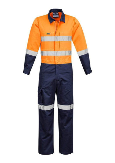 SYZMIK Men’s Rugged Cooling Taped Overall ZC804 Work Wear Syzmik Orange/Navy 77 