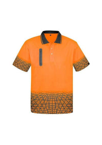 SYZMIK Men’s Tracks Polo ZH300 Work Wear Syzmik Orange/Charcoal XXS 