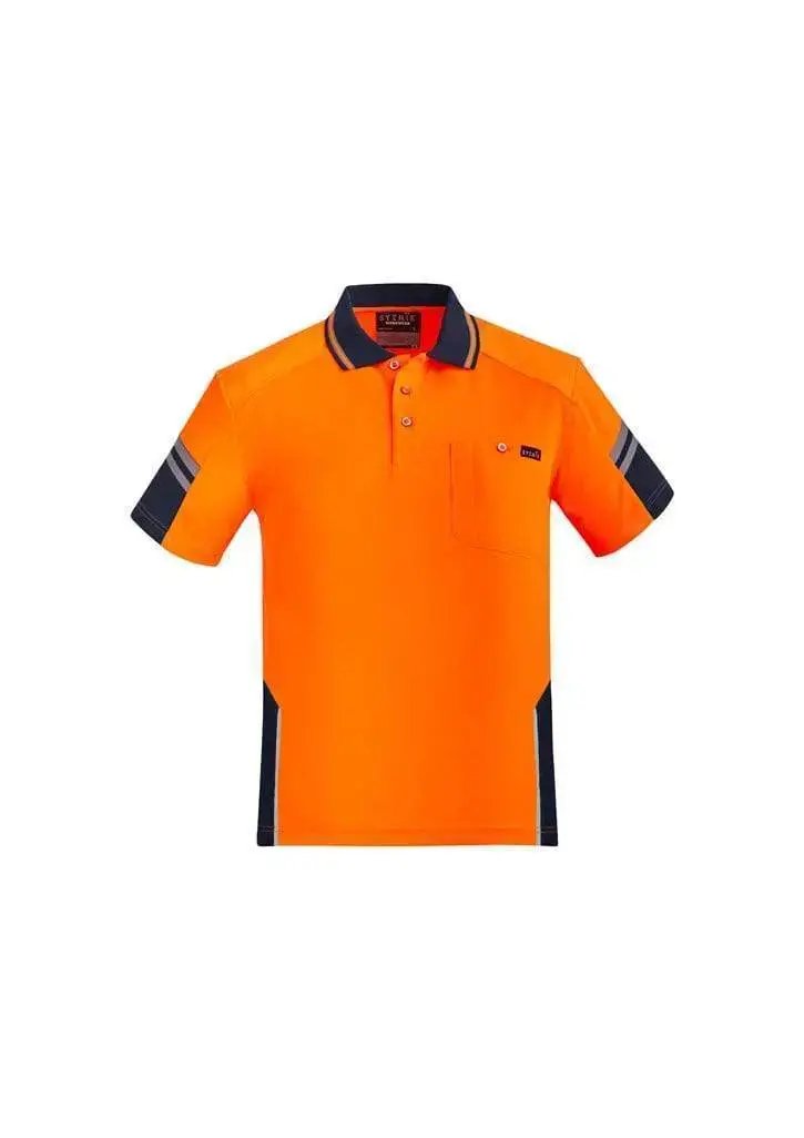 SYZMIK mens reinforced hi vis squad s/s polo zh465 Metro Workwear.