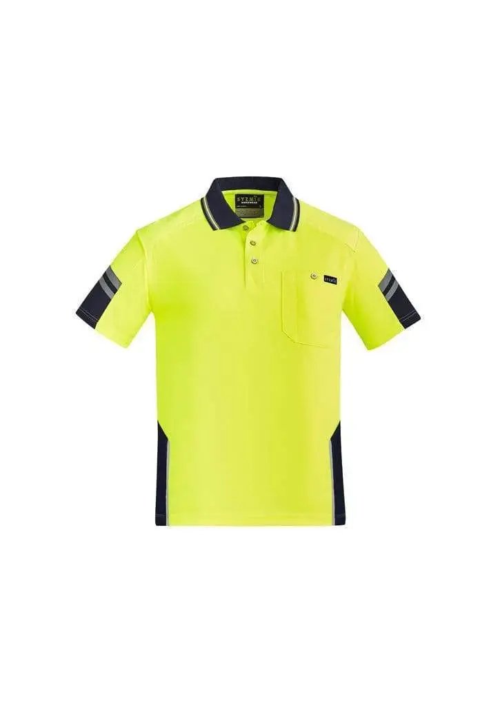 SYZMIK mens reinforced hi vis squad s/s polo zh465 Metro Workwear.