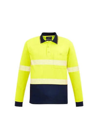 SYZMIK Unisex Hi Vis Segmented Long Sleeve Polo Hoop Taped ZH530 Metro Workwear.